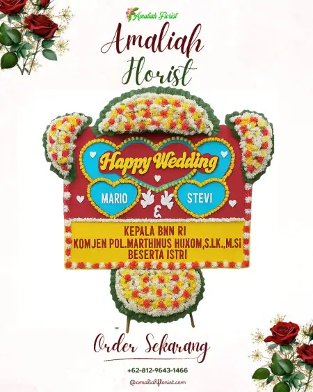 Papan Bunga Pernikahan Watu Watu